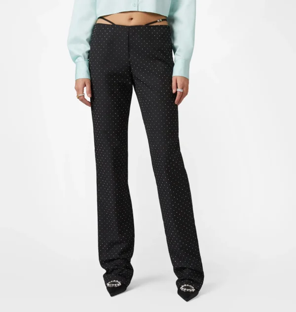 Chiara Ferragni Brand ALLOVER RHINESTONE TROUSERS | Pants & Skirts