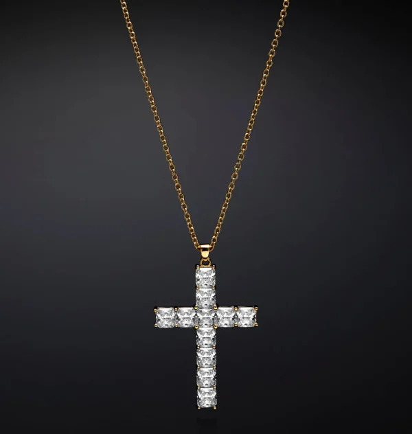 Chiara Ferragni Brand CLASSIC CROSS BIG PENDANT NECKLACE | Necklaces