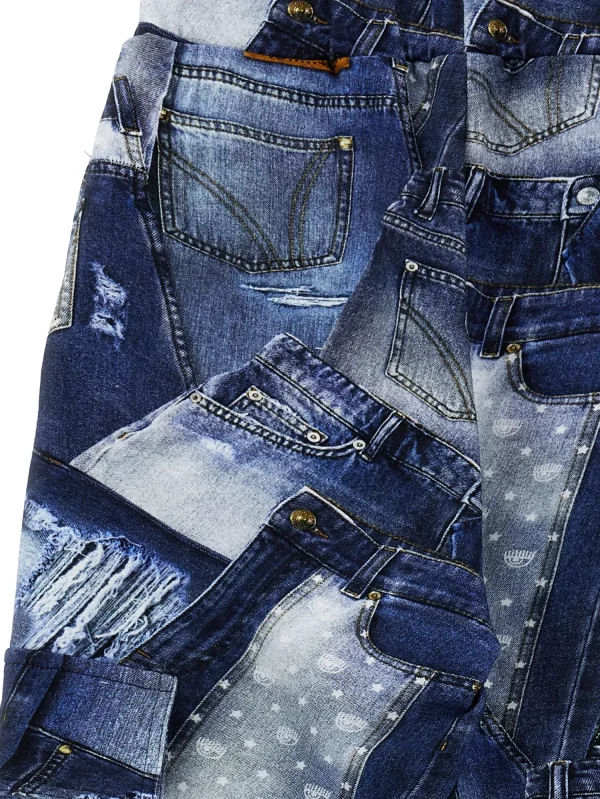 Chiara Ferragni Brand DENIM PRINT CARGO PANTS | Kids Kids 2-10 Years