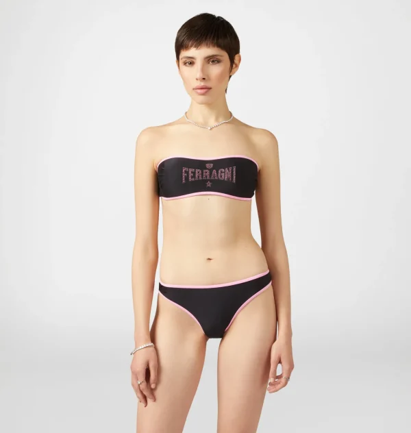 Chiara Ferragni Brand FERRAGNI STRETCH BANDEAU BIKINI TOP | Beachwear