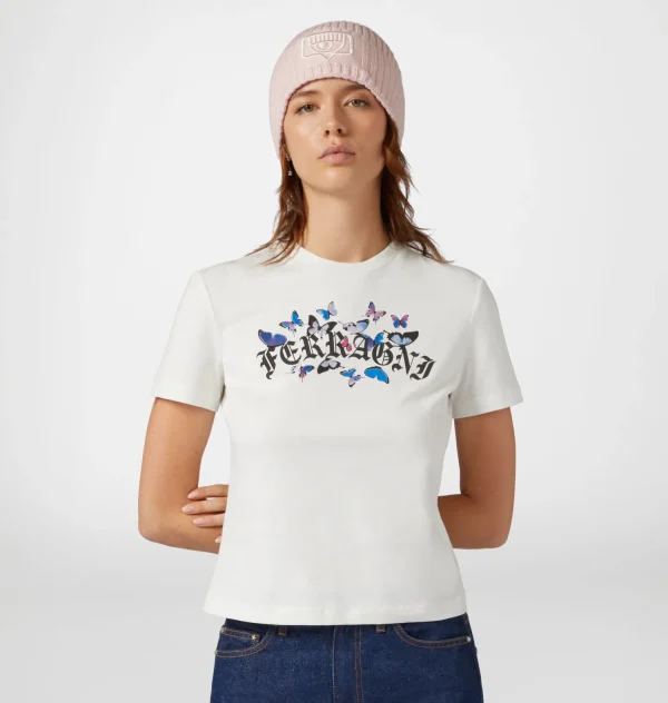 Chiara Ferragni Brand GOTHIC BUTTERFLIES T-SHIRT | Tops & T-Shirt