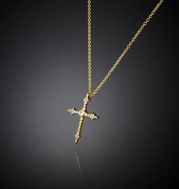 Chiara Ferragni Brand GOTHIC CROSS PENDANT NECKLACE | Necklaces