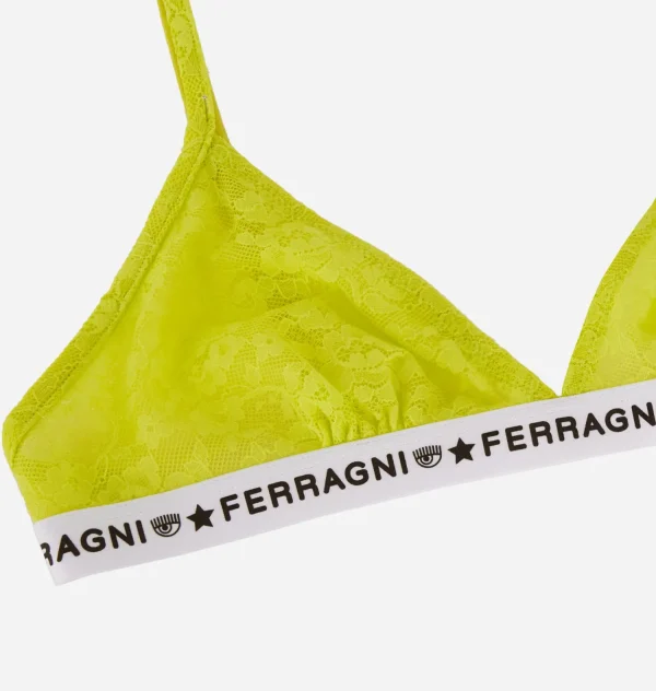 Chiara Ferragni Brand LOGOMANIA LACE TRIANGLE BRA | Underwear