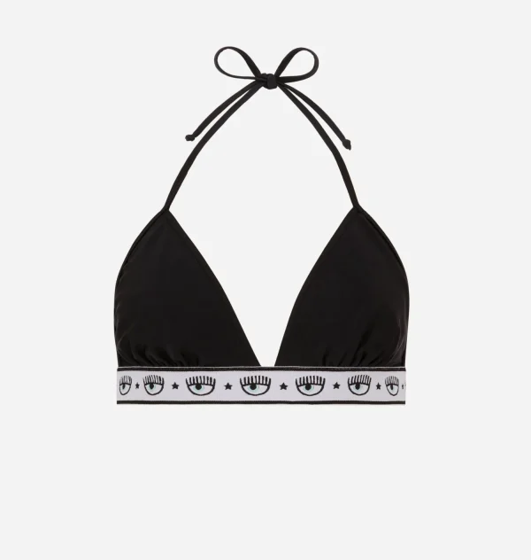 Chiara Ferragni Brand Maxi Logomania Bikini Top | Beachwear