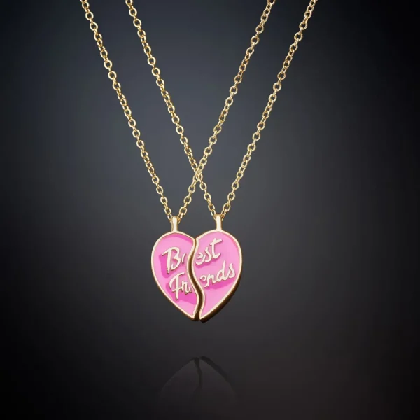 Chiara Ferragni Brand PAIR OF NECKLACES WITH HALF HEART PENDANTS | Necklaces