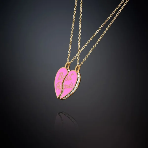 Chiara Ferragni Brand PAIR OF NECKLACES WITH HALF HEART PENDANTS | Necklaces