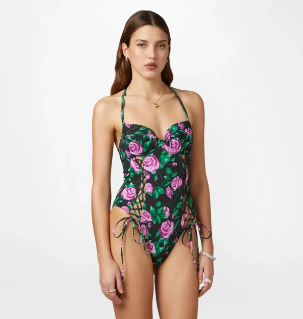 Chiara Ferragni Brand ROSES PUSH-UP ONE-PIECE SWIMSUIT | Beachwear